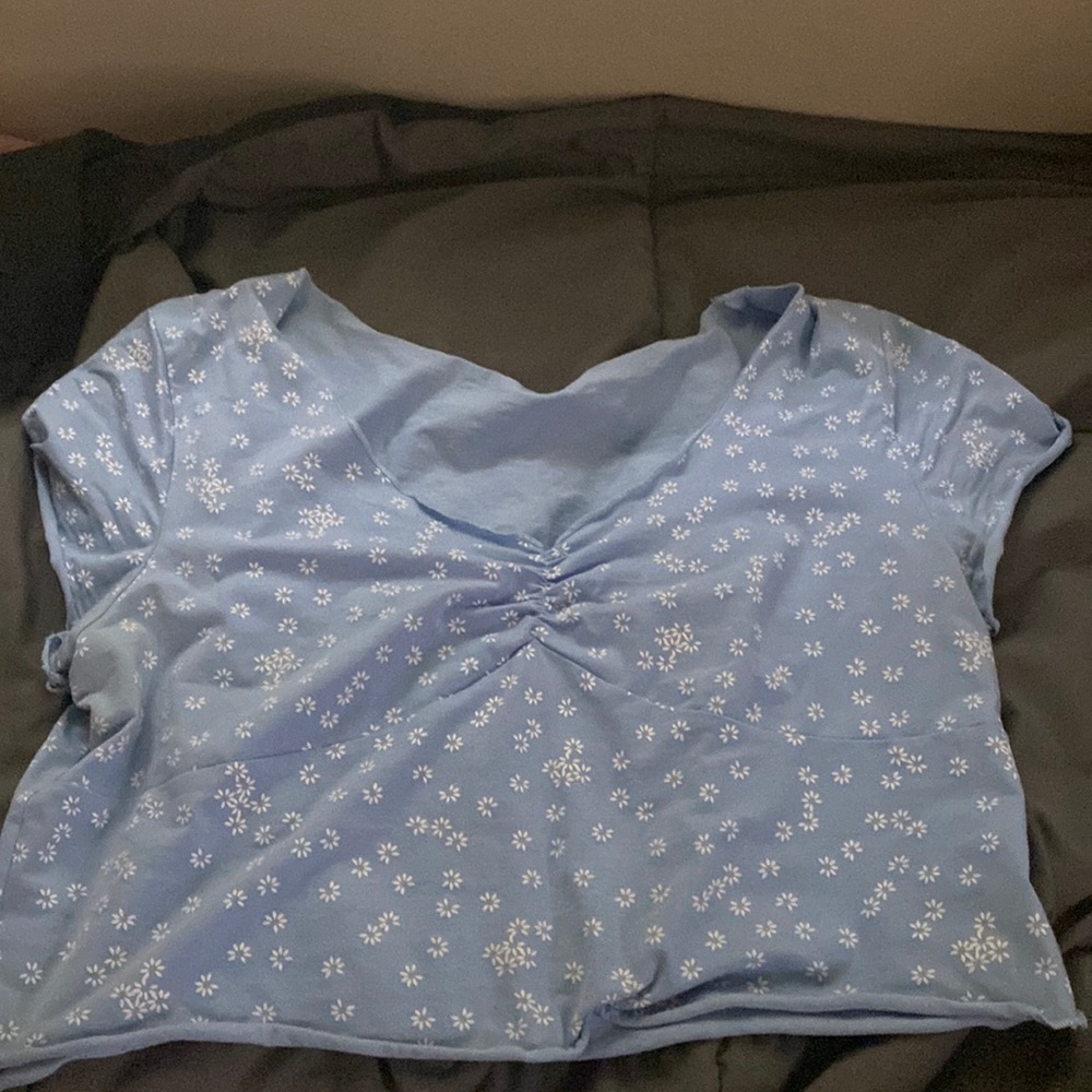Blue crop top